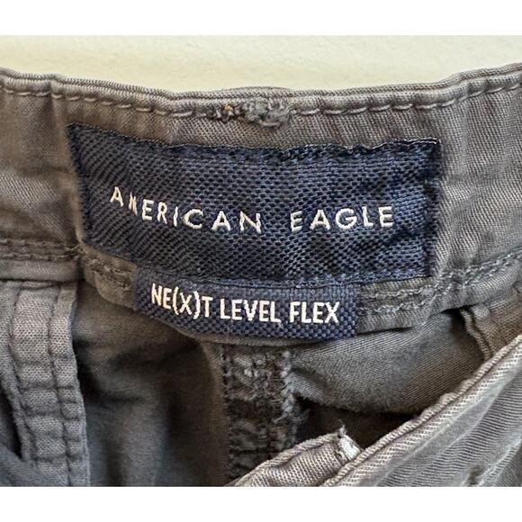 American Eagle Next Level Flex Chino Pants Gray Size 38x30 Cotton Stretch - Picture 3 of 6